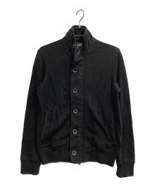 ARMANI JEANS（アルマーニジーンズ）の古着「ハイネックスウェットブルゾン」｜ブラック