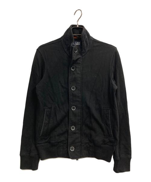 ARMANI JEANS（アルマーニジーンズ）ARMANI JEANS (アルマーニジーンズ) ハイネックスウェットブルゾン ブラック サイズ:Mの古着・服飾アイテム