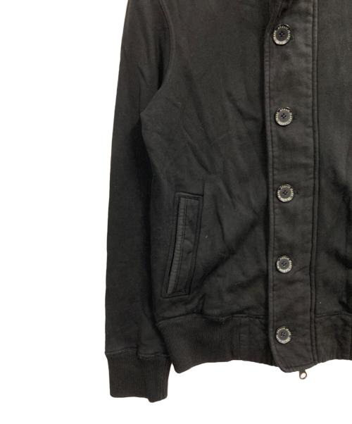 ARMANI JEANS（アルマーニジーンズ）ARMANI JEANS (アルマーニジーンズ) ハイネックスウェットブルゾン ブラック サイズ:Mの古着・服飾アイテム