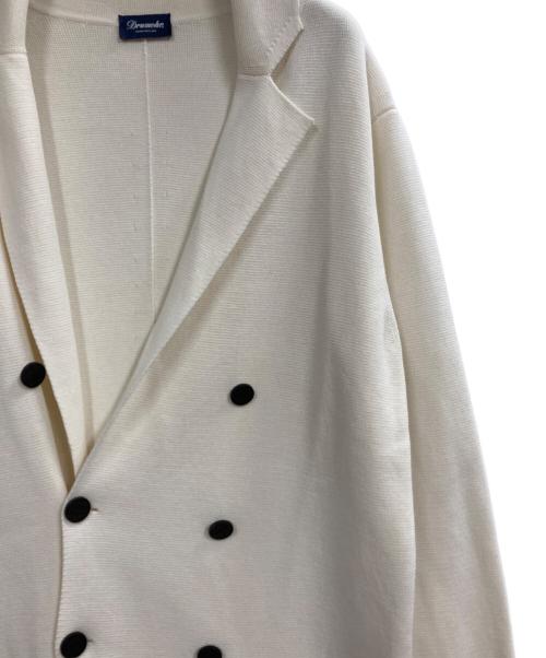 Drumohr（ドルモア）Drumohr (ドルモア) ニットダブルジャケット ホワイト サイズ:48の古着・服飾アイテム
