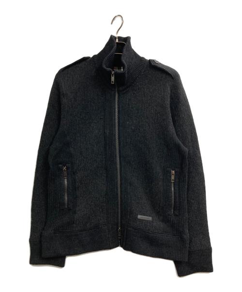 BURBERRY LONDON（バーバリーロンドン）BURBERRY LONDON (バーバリーロンドン) ニットジャケット グレー サイズ:LLの古着・服飾アイテム