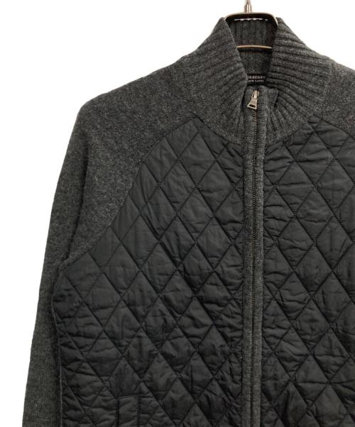 BURBERRY BLACK LABEL（バーバリーブラックレーベル）BURBERRY BLACK LABEL (バーバリーブラックレーベル) 切替ニットジャケット グレー サイズ:3の古着・服飾アイテム