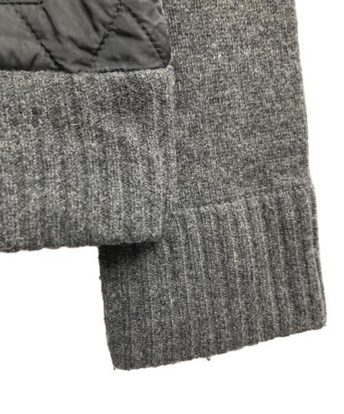 BURBERRY BLACK LABEL（バーバリーブラックレーベル）BURBERRY BLACK LABEL (バーバリーブラックレーベル) 切替ニットジャケット グレー サイズ:3の古着・服飾アイテム