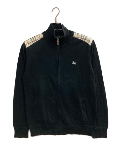 BURBERRY BLACK LABEL（バーバリーブラックレーベル）BURBERRY BLACK LABEL (バーバリーブラックレーベル) ニットジャケット ブラック サイズ:3の古着・服飾アイテム