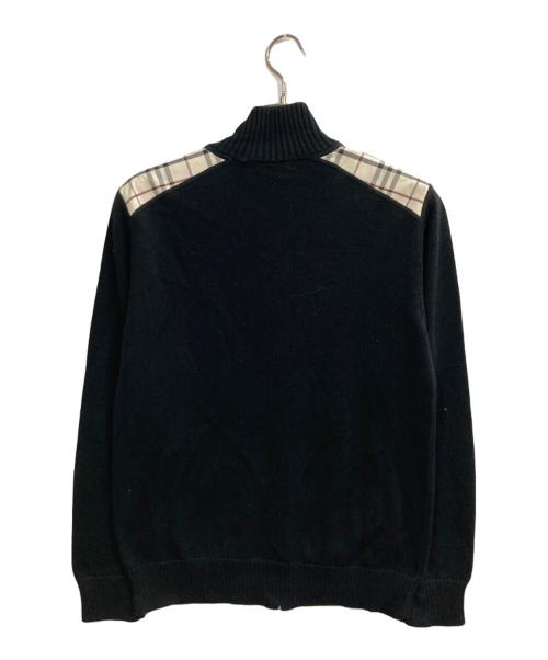 BURBERRY BLACK LABEL（バーバリーブラックレーベル）BURBERRY BLACK LABEL (バーバリーブラックレーベル) ニットジャケット ブラック サイズ:3の古着・服飾アイテム