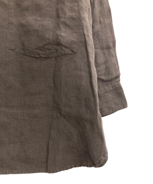 MARGARET HOWELL（マーガレットハウエル）MARGARET HOWELL (マーガレットハウエル) リネンバンドカラーシャツ ブラック サイズ:1の古着・服飾アイテム