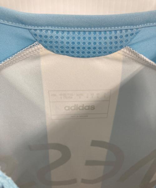 adidas（アディダス）adidas (アディダス) アルゼンチン代表ゲームシャツ スカイブルー×ホワイト サイズ:Ｍの古着・服飾アイテム