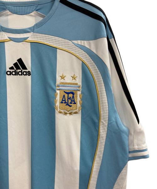 adidas（アディダス）adidas (アディダス) アルゼンチン代表ゲームシャツ スカイブルー×ホワイト サイズ:Ｍの古着・服飾アイテム