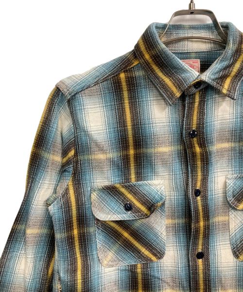BIG MIKE（ビックマイク）BIG MIKE (ビックマイク) チェックヘビーフランネルシャツ ブルー サイズ:Sの古着・服飾アイテム