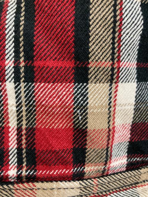 EIGHT G（エイトジー）EIGHT G (エイトジー) チェックフランネルワークシャツ レッド サイズ:Lの古着・服飾アイテム