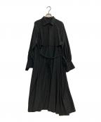 IENAイエナ）の古着「ドットサッシュワンピース」｜ブラック
