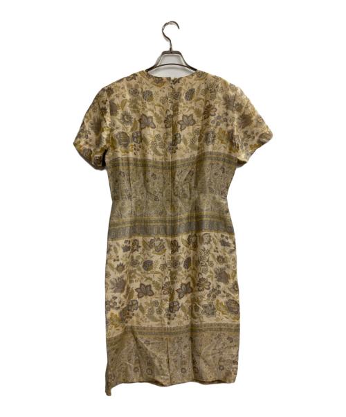 Burberry's（バーバリー）Burberry's (バーバリー) 花柄リネンシルクワンピース ベージュ サイズ:11ARの古着・服飾アイテム