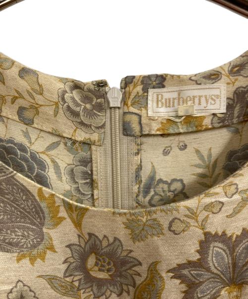 Burberry's（バーバリー）Burberry's (バーバリー) 花柄リネンシルクワンピース ベージュ サイズ:11ARの古着・服飾アイテム