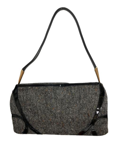 BOTTEGA VENETA（ボッテガベネタ）BOTTEGA VENETA (ボッテガベネタ) ツイードハンドバッグ グレーの古着・服飾アイテム