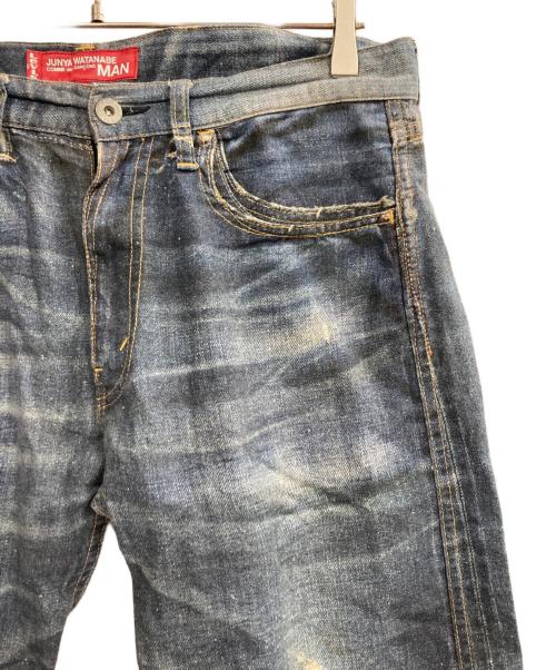 JUNYA WATANABE COMME des GARCONS（(ジュンヤワタナベ コムデギャルソン）JUNYA WATANABE COMME des GARCONS ((ジュンヤワタナベ コムデギャルソン) LEVI'S (リーバイス) コットンリネン 転写パンツ インディゴ サイズ:Lの古着・服飾アイテム