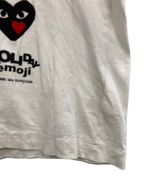 PLAY COMME des GARCONS（プレイコムデギャルソン）PLAY COMME des GARCONS (プレイコムデギャルソン) クリスマス限定プリントTシャツ ホワイト サイズ:Lの古着・服飾アイテム