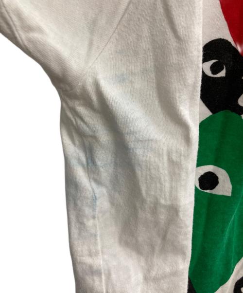 PLAY COMME des GARCONS（プレイコムデギャルソン）PLAY COMME des GARCONS (プレイコムデギャルソン) クリスマス限定プリントTシャツ ホワイト サイズ:Lの古着・服飾アイテム