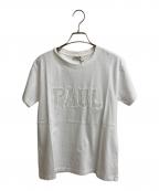 PAUL SMITHポールスミス）の古着「レースロゴTシャツ」｜ホワイト