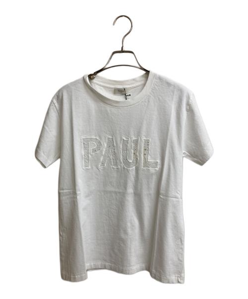 PAUL SMITH（ポールスミス）Paul Smith (ポールスミス) レースロゴTシャツ ホワイト サイズ:Mの古着・服飾アイテム