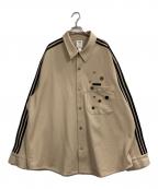 adidas×song for the muteアディダス×ソングフォーザミュート）の古着「ボタンディテールシャツ」｜ベージュ