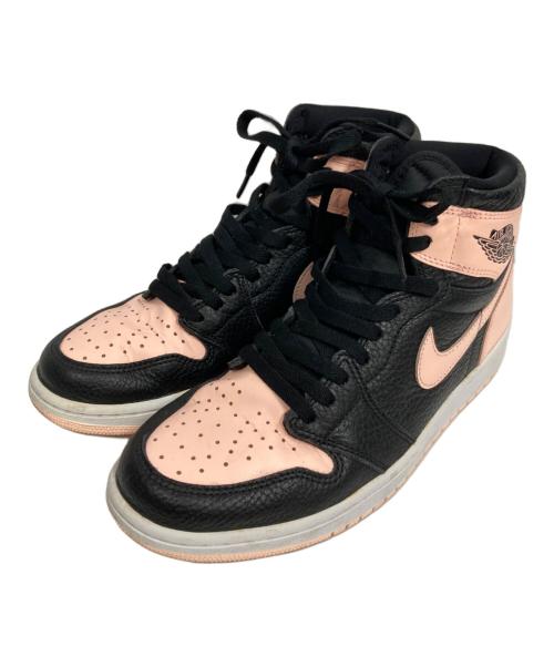 NIKE（ナイキ）NIKE (ナイキ) AIR JORDAN1 RETRO HIGH OG ピンク×ブラック サイズ:27の古着・服飾アイテム
