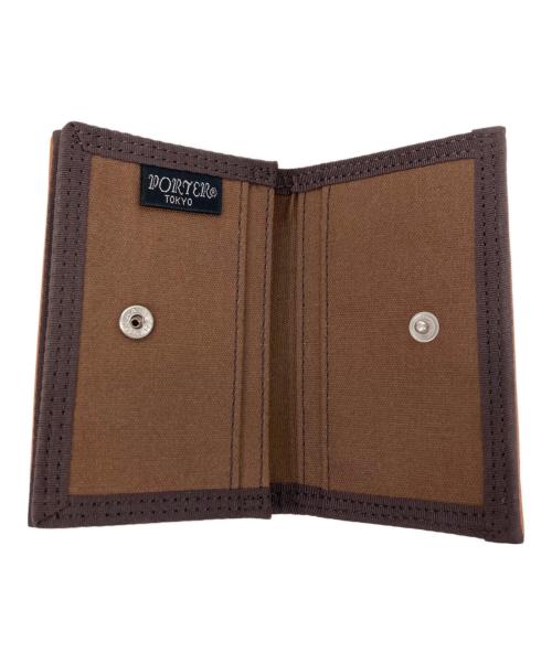 PORTER（ポーター）PORTER (ポーター) FREE STYLE  CARD CASE ブラウンの古着・服飾アイテム