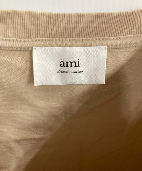 AMI Alexandre Mattiussi（アミアレクサンドルマテュッシ）AMI Alexandre Mattiussi (アミアレクサンドルマテュッシ) 刺繍Tシャツ ベージュ サイズ:XLの古着・服飾アイテム