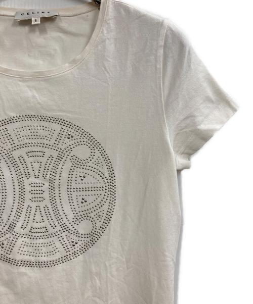 CELINE（セリーヌ）CELINE (セリーヌ) ビジューTシャツ ホワイト サイズ:Sの古着・服飾アイテム