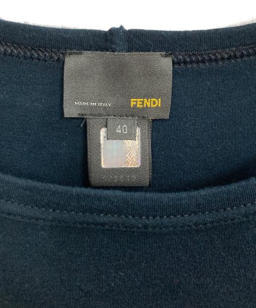 FENDI（フェンディ）FENDI (フェンディ) プレートTシャツ ネイビー サイズ:40の古着・服飾アイテム