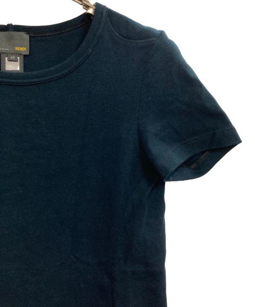 FENDI（フェンディ）FENDI (フェンディ) プレートTシャツ ネイビー サイズ:40の古着・服飾アイテム