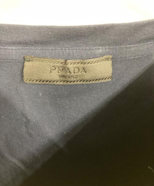 PRADA（プラダ）PRADA (プラダ) ナイロン切替Tシャツ ネイビー サイズ:Sの古着・服飾アイテム