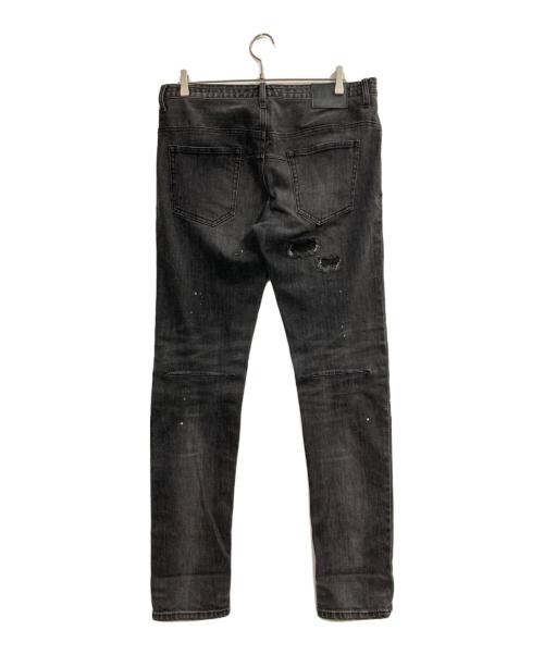 NUMBER (N)INE DENIM（ナンバーナインデニム）NUMBER (N)INE DENIM (ナンバーナインデニム) LOVELESS (ラブレス) ダメージ加工デニムパンツ ブラック サイズ:Lの古着・服飾アイテム