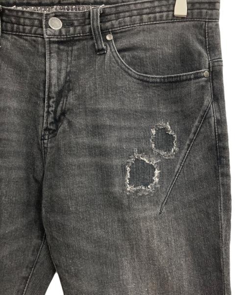 NUMBER (N)INE DENIM（ナンバーナインデニム）NUMBER (N)INE DENIM (ナンバーナインデニム) LOVELESS (ラブレス) ダメージ加工デニムパンツ ブラック サイズ:Lの古着・服飾アイテム