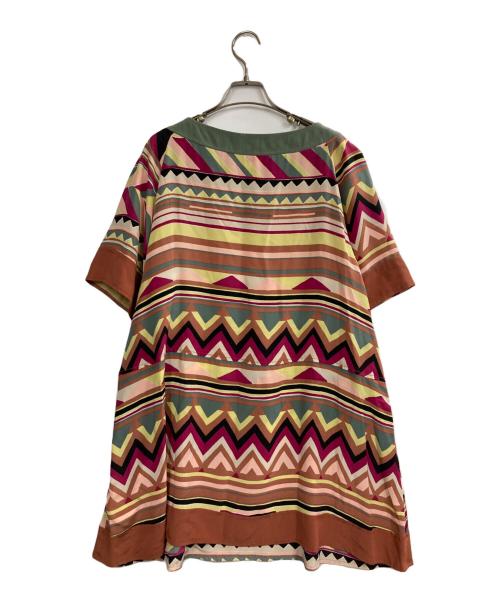 missoni（ミッソーニ）MISSONI (ミッソーニ) 柄ワンピース マルチカラー サイズ:42の古着・服飾アイテム