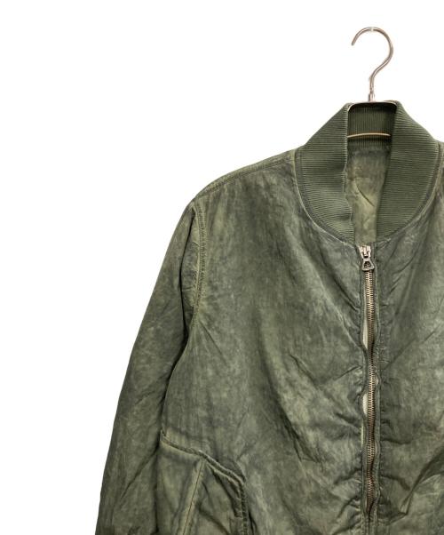 Vintage55（ヴィンテージフィフティーファイヴ）Vintage55 (ヴィンテージフィフティーファイヴ) ムラ染めMA-1ジャケット オリーブ サイズ:Lの古着・服飾アイテム