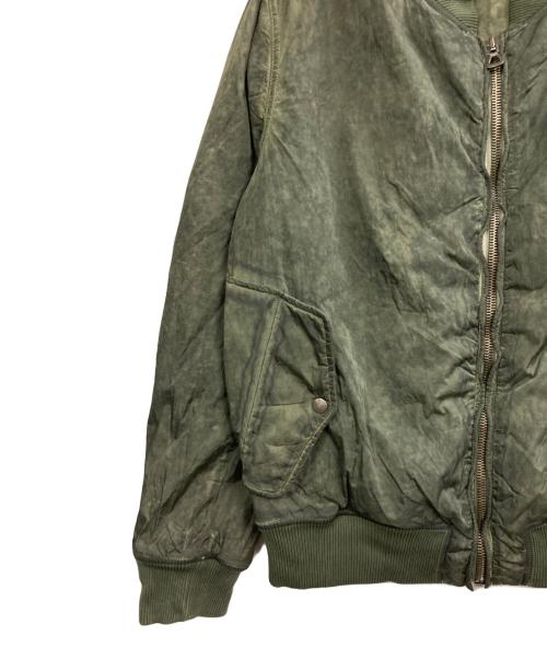Vintage55（ヴィンテージフィフティーファイヴ）Vintage55 (ヴィンテージフィフティーファイヴ) ムラ染めMA-1ジャケット オリーブ サイズ:Lの古着・服飾アイテム
