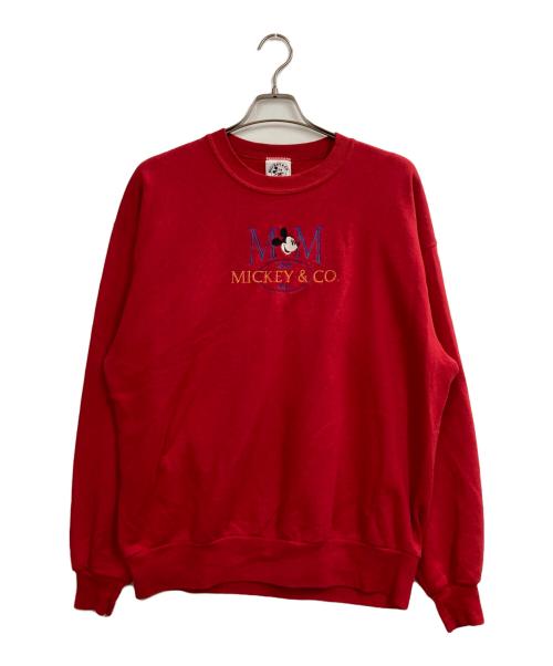 MICKEY&CO（ミッキーアンドコウ）mickey＆CO (ミッキーアンドコウ) 刺繍スウェット レッド サイズ:XLの古着・服飾アイテム
