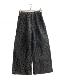 tricot COMME des GARCONS（トリココムデギャルソン）の古着「チュールドットパンツ」｜ブラック