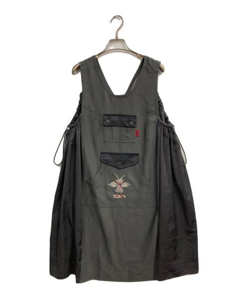 OLLEBOREBLA（アルベロベロ）OLLEBOREBLA (アルベロベロ) ノースリーブワンピース グレー サイズ:Freeの古着・服飾アイテム