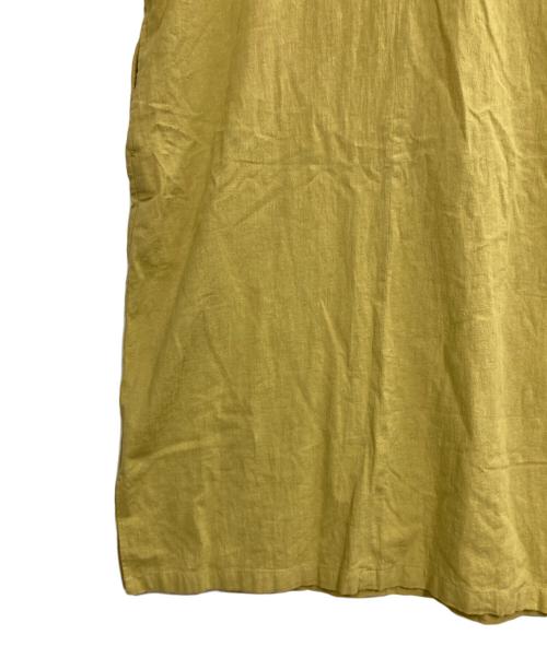 KAGURE（カグレ）kagure (カグレ) コットンリネンカフタンワンピース イエロー サイズ:Freeの古着・服飾アイテム