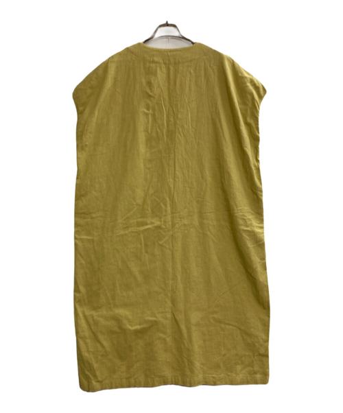 KAGURE（カグレ）kagure (カグレ) コットンリネンカフタンワンピース イエロー サイズ:Freeの古着・服飾アイテム