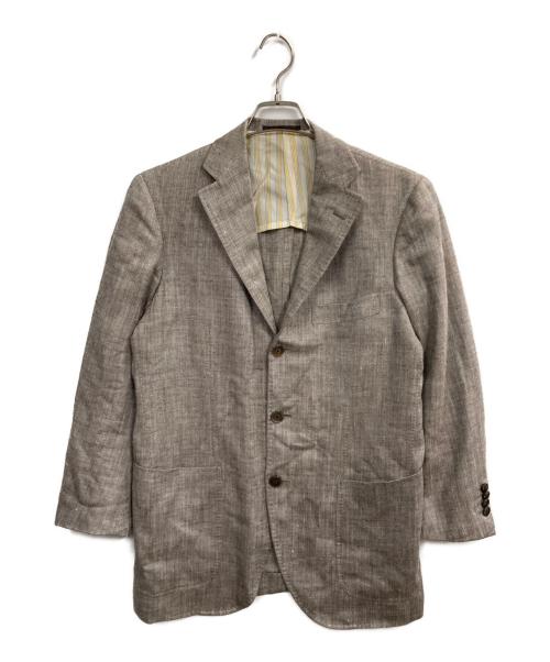 TOMORROW LAND（トゥモローランド）TOMORROW LAND (トゥモローランド) シルクリネン混3Bジャケット ベージュ サイズ:48の古着・服飾アイテム