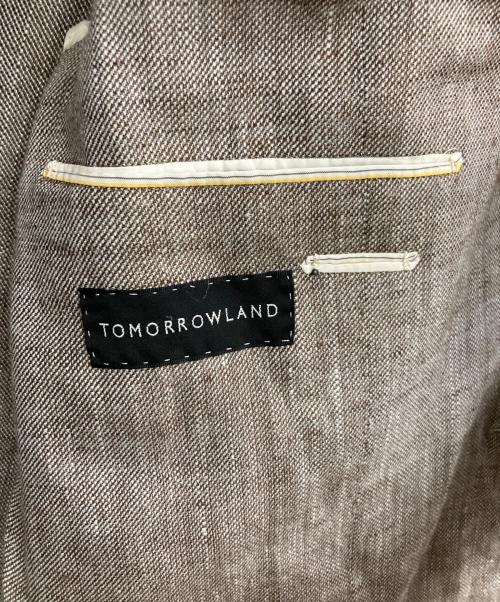 TOMORROW LAND（トゥモローランド）TOMORROW LAND (トゥモローランド) シルクリネン混3Bジャケット ベージュ サイズ:48の古着・服飾アイテム