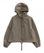 ZARAザラ）の古着「チェックジップパーカー」｜ベージュ