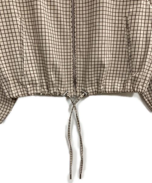 ZARA（ザラ）ZARA (ザラ) チェックジップパーカー ベージュ サイズ:XSの古着・服飾アイテム