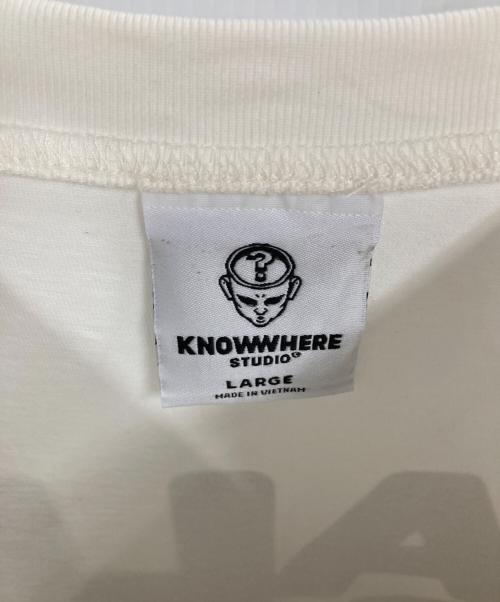 KNOWWHERE STUDIO（ノーウェアスタジオ）KNOWWHERE STUDIO (ノーウェアスタジオ) プリントTシャツ ホワイト サイズ:Lの古着・服飾アイテム