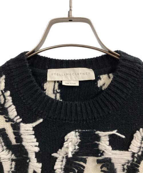 STELLA McCARTNEY（ステラマッカートニー）STELLA McCARTNEY (ステラマッカートニー) ウールジャガードニット ブラック サイズ:38の古着・服飾アイテム