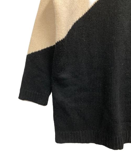 VALENTINO（ヴァレンティノ）VALENTINO (ヴァレンティノ) バイカラーウールニット ブラック×ホワイト サイズ:XSの古着・服飾アイテム