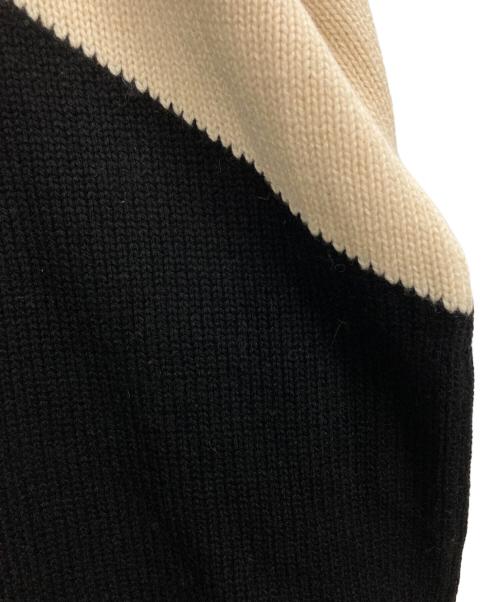VALENTINO（ヴァレンティノ）VALENTINO (ヴァレンティノ) バイカラーウールニット ブラック×ホワイト サイズ:XSの古着・服飾アイテム