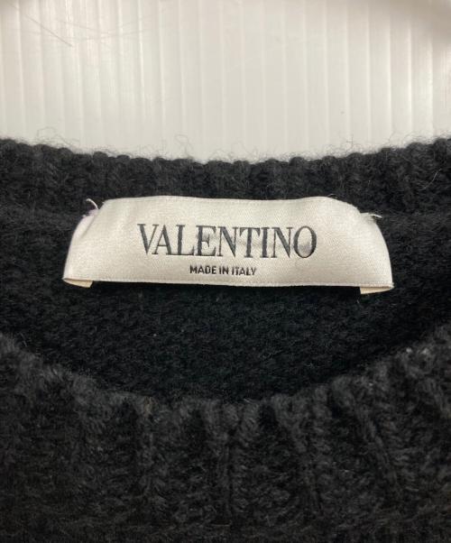 VALENTINO（ヴァレンティノ）VALENTINO (ヴァレンティノ) バイカラーウールニット ブラック×ホワイト サイズ:XSの古着・服飾アイテム